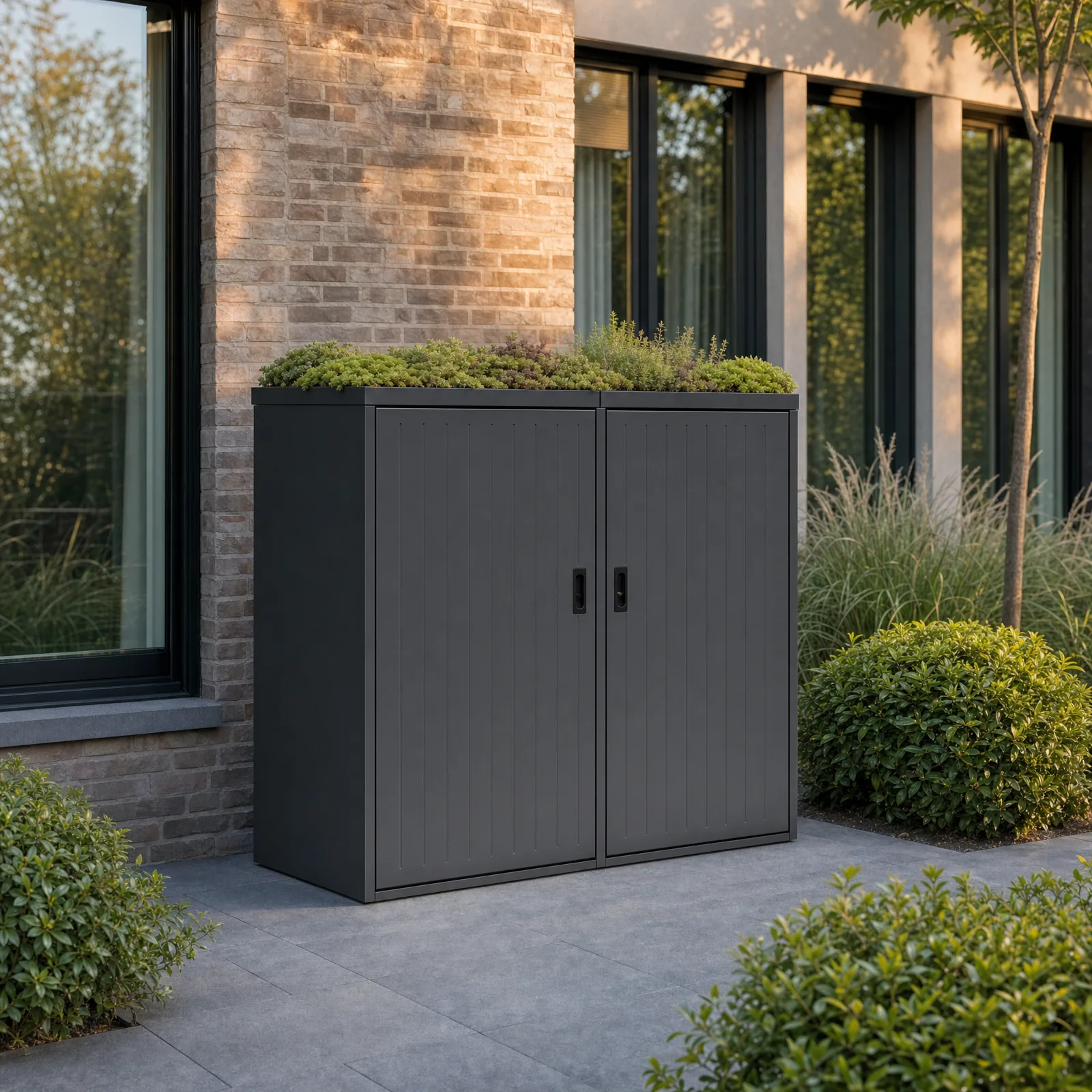 HAVN Forma met groendak plantenbakken op beide deksels